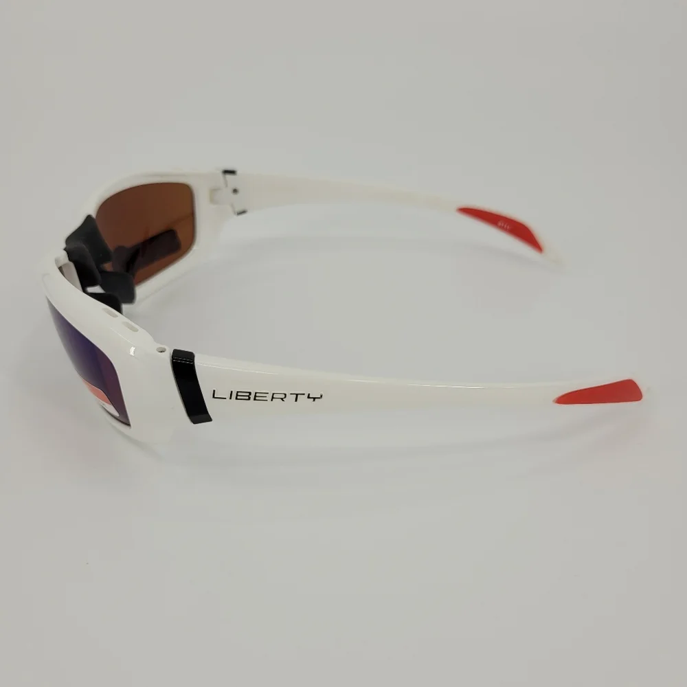 Liberty Sport Chaser Wrap Sunglasses Mirriored White 100% UV NEW *Display